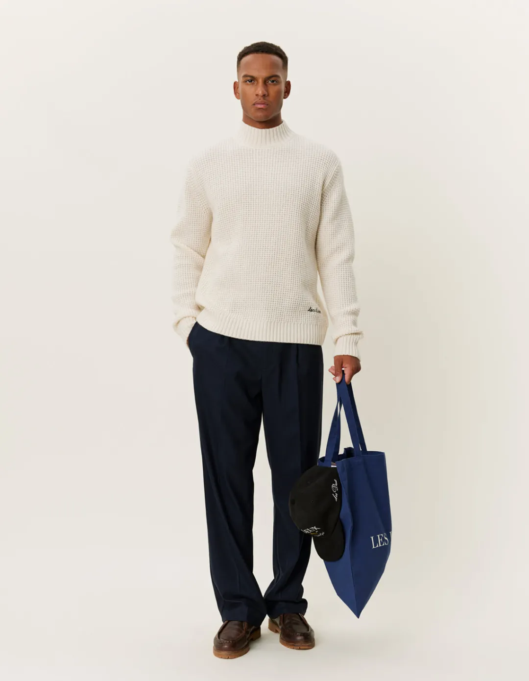 Les Deux Grady Waffle Mockneck Knit | Knitwear