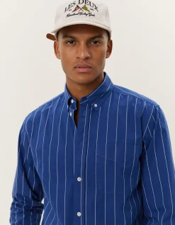 Les Deux Kent Stripe Peached Poplin Shirt | Shirts / Overshirts