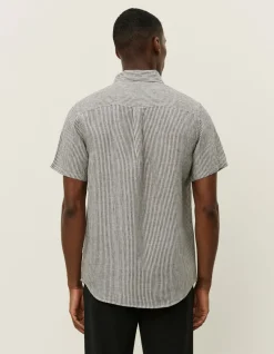 Les Deux Konrad Stripe Linen SS Shirt | Shirts / Overshirts
