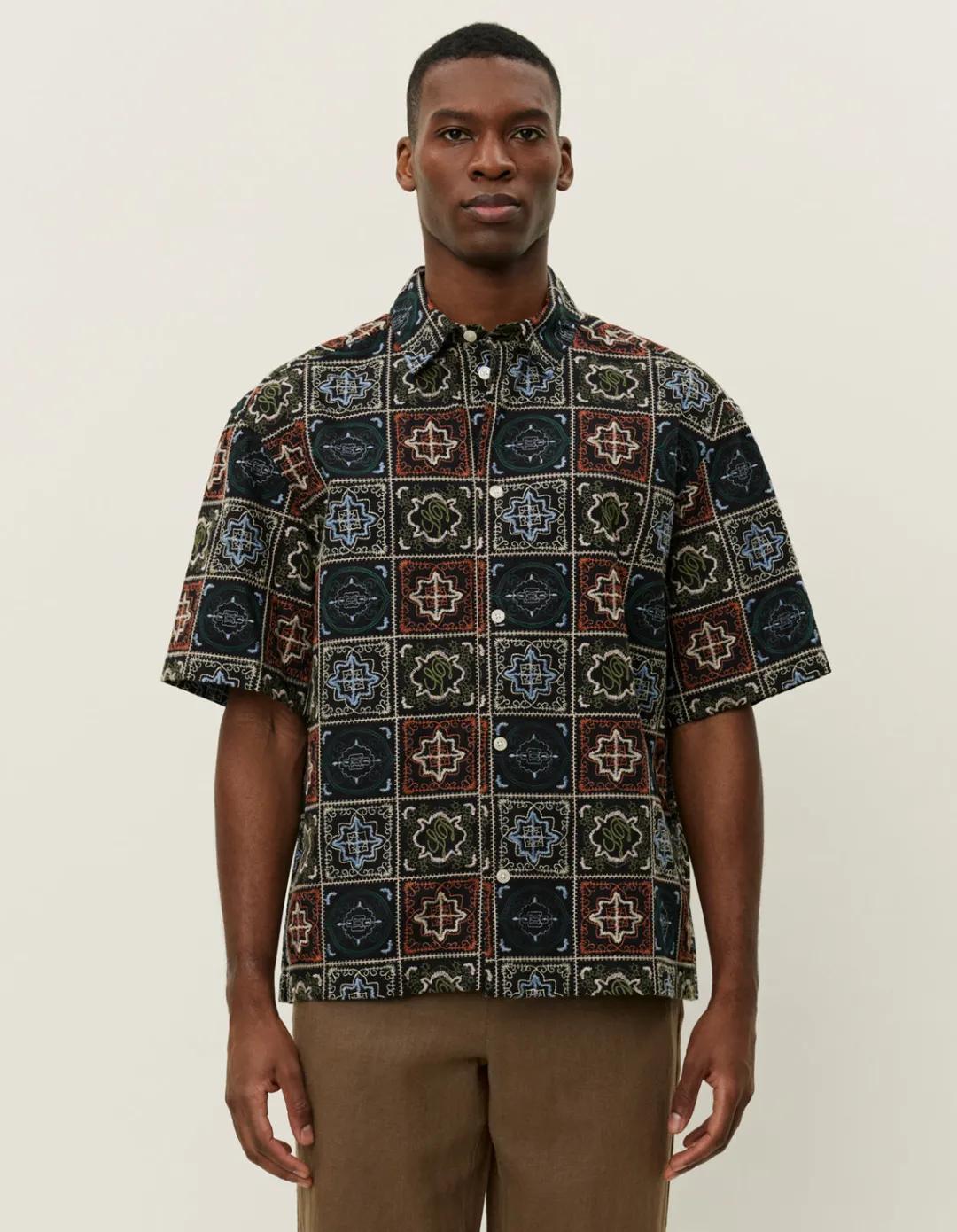 Les Deux Larry AOE Tile SS Shirt | Shirts / Overshirts