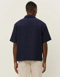 Les Deux Lenny Seersucker Zipper SS Shirt | Shirts / Overshirts