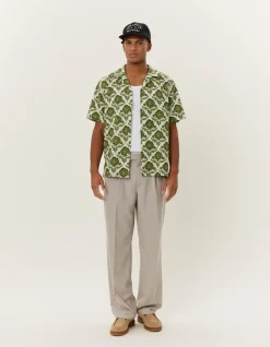 Les Deux Lesley Flower Tile AOP SS Shirt | Shirts / Overshirts