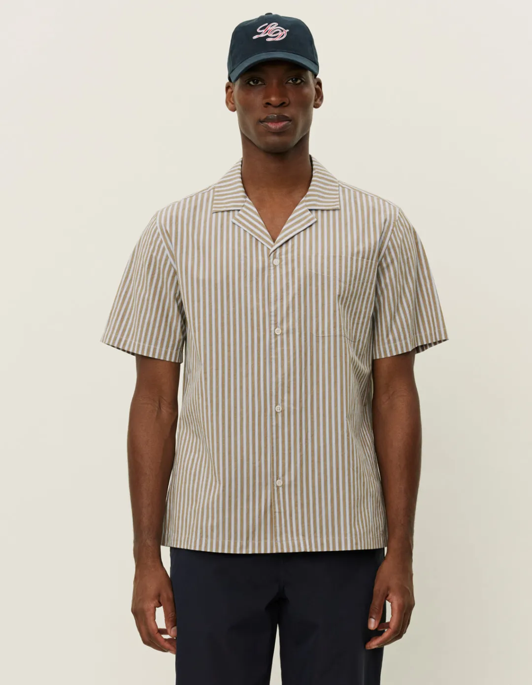 Les Deux Lukas Stripe Poplin SS Shirt 2.0 | Shirts / Overshirts
