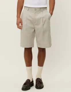 Les Deux Randall Pleated Twill Suiting Shorts | Shorts
