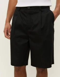 Les Deux Randall Pleated Twill Suiting Shorts | Shorts