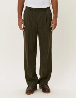 Les Deux Reece Pleated Pinstripe Suit Pants | Pants