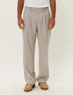 Les Deux Reece Pleated Pinstripe Suit Pants | Pants