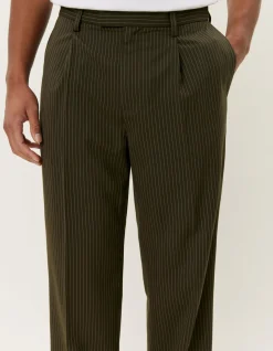 Les Deux Reece Pleated Pinstripe Suit Pants | Pants