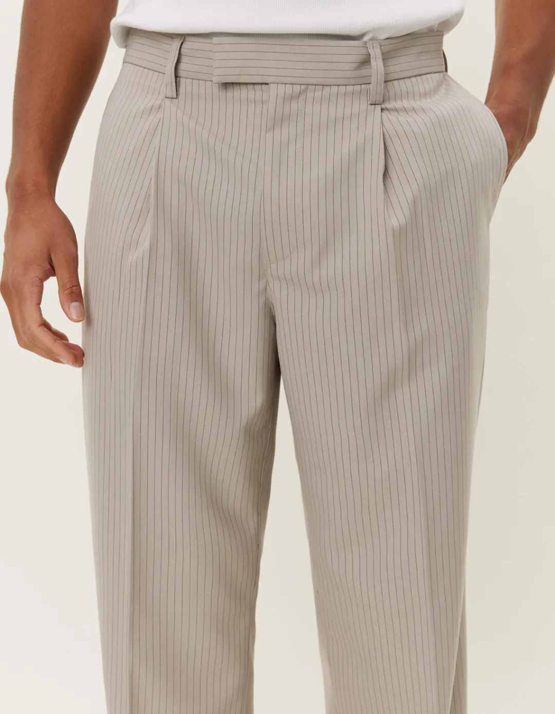 Les Deux Reece Pleated Pinstripe Suit Pants | Pants
