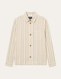 Les Deux Shane Stripe Cotton Overshirt | Shirts / Overshirts