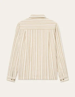 Les Deux Shane Stripe Cotton Overshirt | Shirts / Overshirts