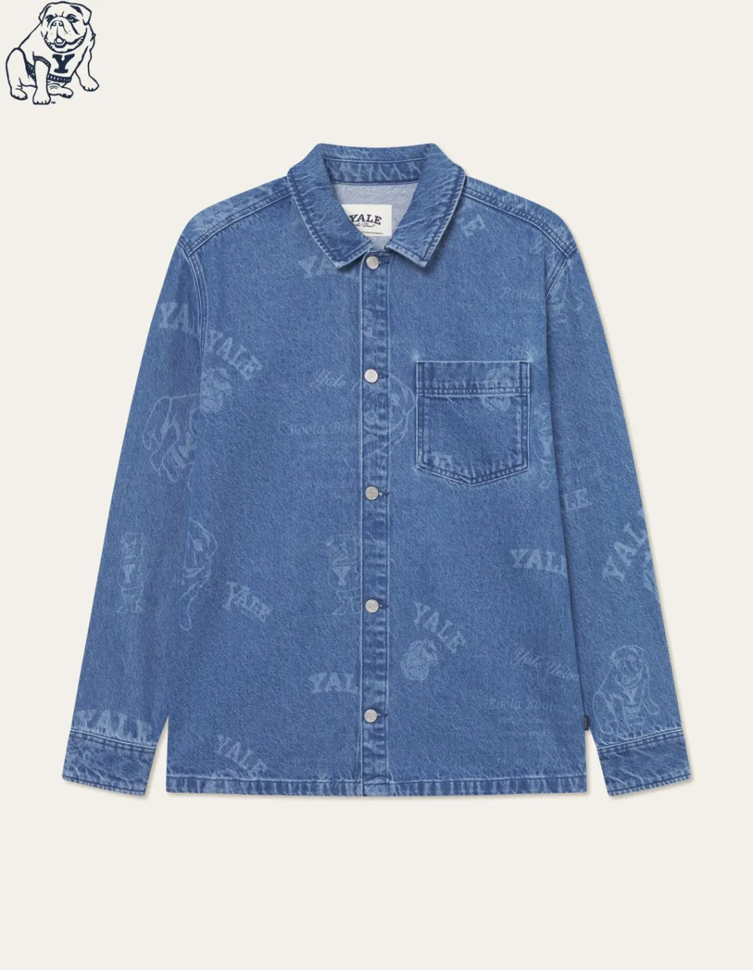 Les Deux Yale Logo Denim Overshirt | Shirts / Overshirts