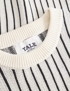 Les Deux Yale Pinstripe Round Neck Knit | Knitwear