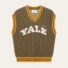 Les Deux Yale Pinstripe V-Neck Knit Vest | Knitwear