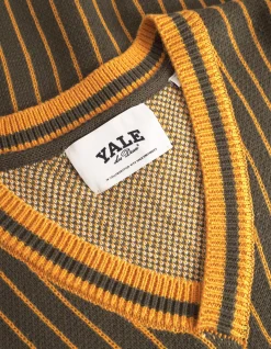 Les Deux Yale Pinstripe V-Neck Knit Vest | Knitwear