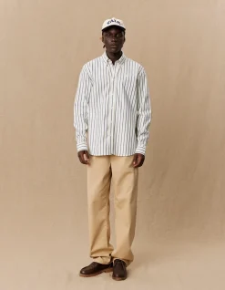 Les Deux Yale Stripe Poplin Shirt | Shirts / Overshirts