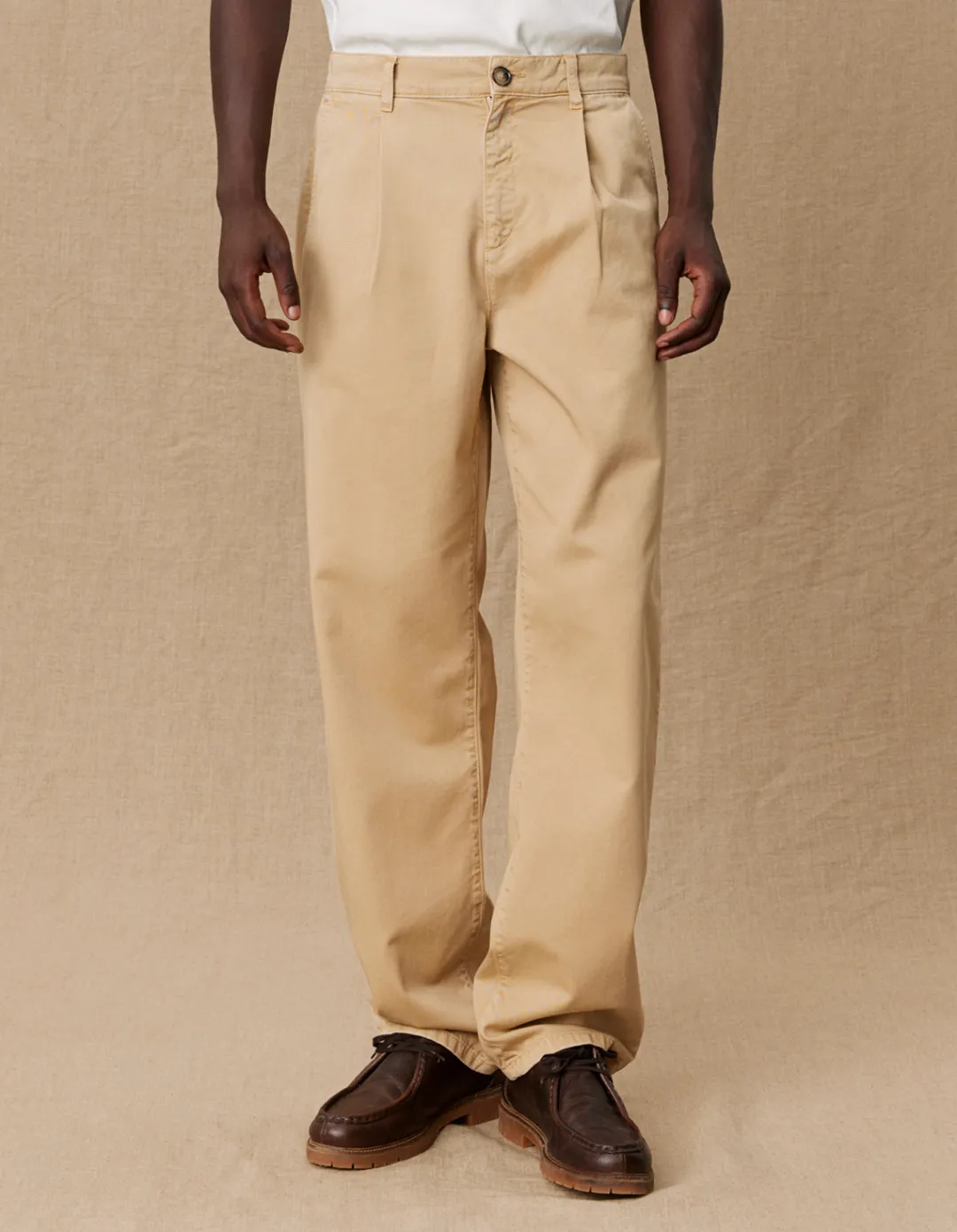Les Deux Yale Wide Pleated Chino Pant | Pants